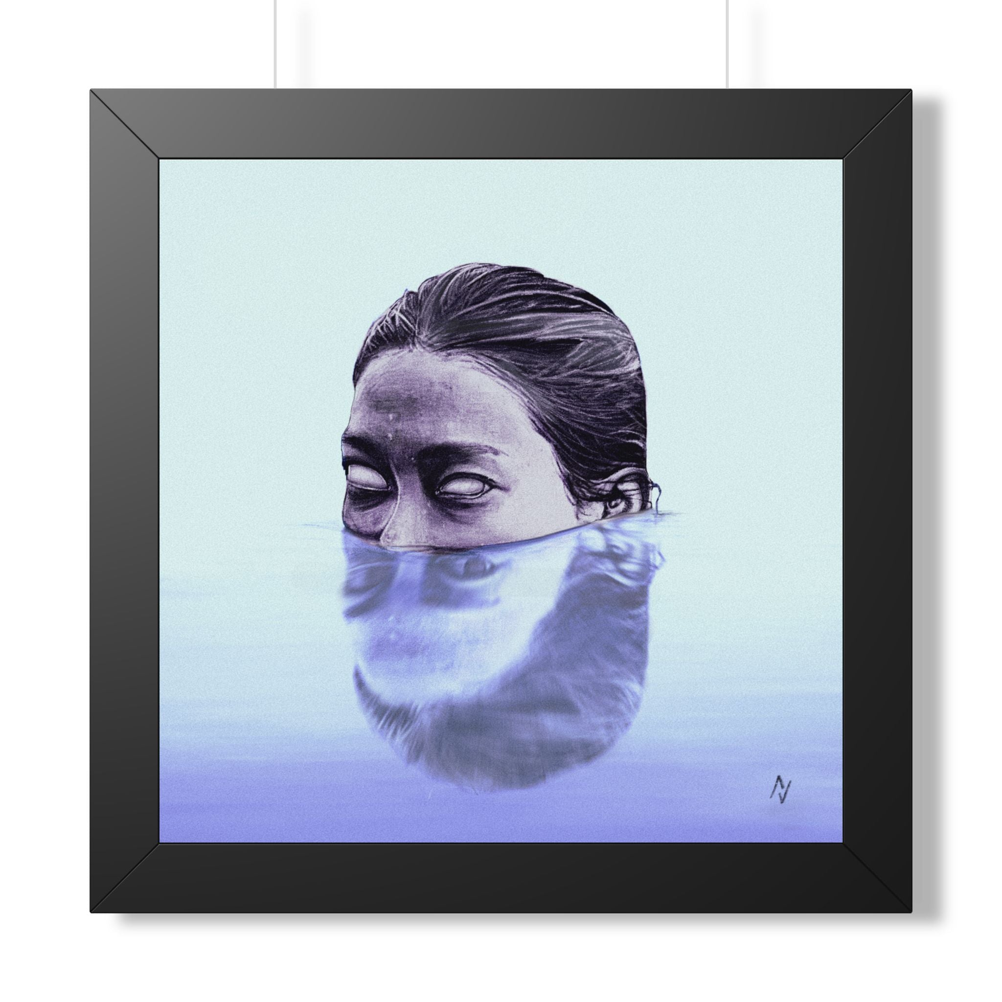 Above Water. Framed